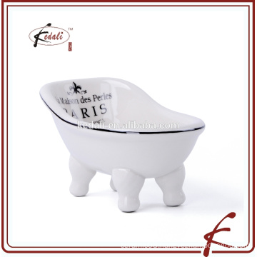 White Glaze Ceramic Bathroom Soap Dish